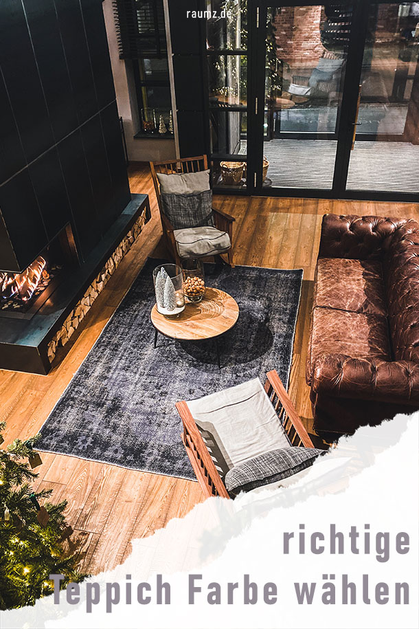 Richtige Teppich Farbe wählen im Wohnzimmer