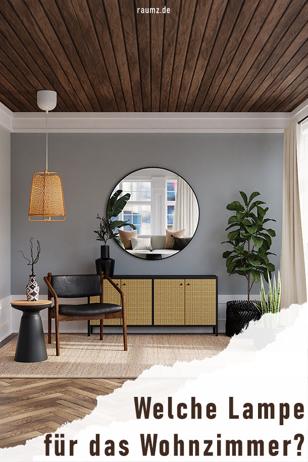 Wie wäre es mit einer Deckenlampe, um die kleine Leseecke im Wohnzimmer zu betonen? In diesem Ensemble fließt der Stuhl mit Beistelltisch in die Möbel nahtlos ein. Mit der passenden Deckenlampe verleiht man diesem Platz mehr Aufmerksamkeit, ohne dem Gesamteindruck zu schaden. Welche Lampe für das Wohnzimmer wählst Du?